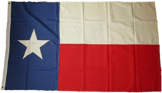 100% Cotton 3x5 Embroidered State of Texas Tea Stained Vintage Flag 3'x5'