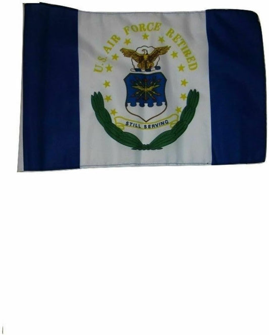 12x18 12"x18" Air Force Retired Sleeve Flag Boat Car Garden Polyester