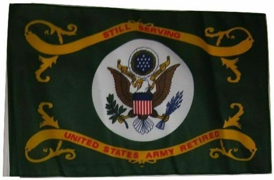 12x18 12"x18" Army Retired Serving Sleeve Flag Boat Car Garden Polyester