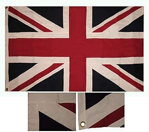 100% Cotton 3x5 Embroidered United Kingdom UK England Great Britain Flag 3'x5'