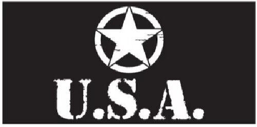 USA Old Army STAR TACTICAL BLACK Vinyl Decal Bumper Sticker