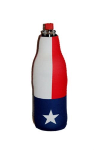 Red White Blue State of Texas Flag Bottle Insulator Jacket