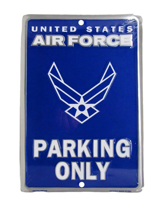 United States Air Force USAF Wings Parking Only 8"x12" Metal Plate