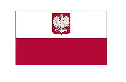 3x5 FT Poland Polish Polska Eagle Flag Made with Printed Nylon Flag Ships Fast