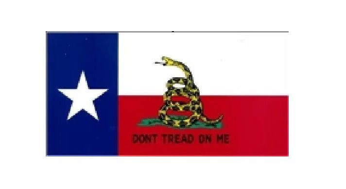 DON'T TREAD ON ME TEXAS RWB Vinyl Decal Bumper Sticker R2 3.75”x7.5”