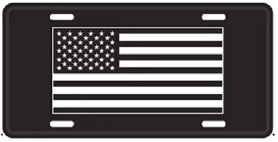 USA FLAG BLACK TRUMP BIDEN PROTEST TACTICAL 6"x12" Aluminum License Plate