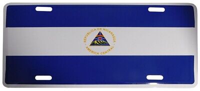 Nicaragua Flag 6"x12" Aluminum License Plate Sign