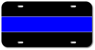 THIN BLUE LINE LIVES MATTER POLICE VEHICLE PVC LICENSE PLATE AUTO USA MADE TRUCK