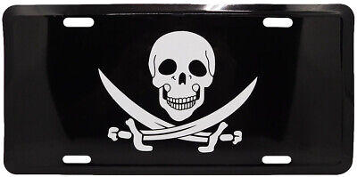 Jolly Roger Captian Calico Jack Rackam Pirate 6"x12" License Plate Sign