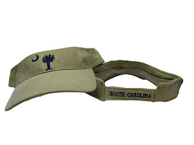 Beige Khaki South Carolina Palmetto Crescent Visor