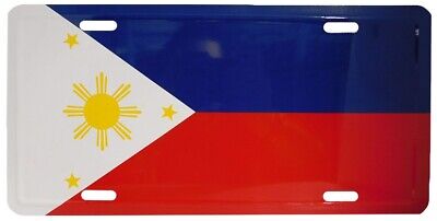 Philippines National Flag License Plate 6 X 12 Inches Aluminum New