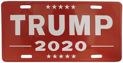 Trump 2020 Red 6"x12" Aluminum License Plate USA Made