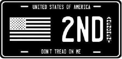 DON'T TREAD ON ME SECOND AMENDMENT BLACK 6x12 Aluminum License Plate USA Made