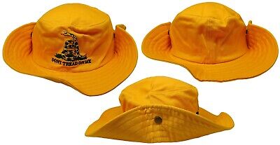 TRUMP 2024 Yellow Gadsden Tea Party Dont Tread on Me Bucket Hat Cap NRA