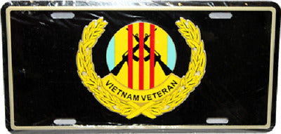 Black Vietnam Veteran 6"x12" Aluminum License Plate Tag MADE in USA