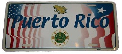 USA American Puerto Rico Rican Frog Seal Shadow Flags 6"x12" License Plate Sign