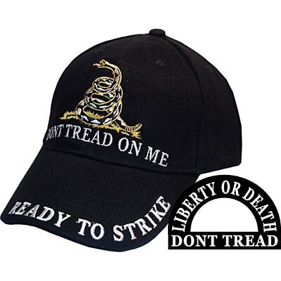 TRUMP 2024 Black Gadsden Culpeper Liberty or Death Don't Tread on Me Hat Cap EE