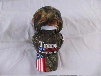 TRUMP 2024 NO MORE BULL-SHIT WOODLAND CAMO Adjustable Embroidered Cap Hat