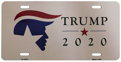 Trump 2020 Trump Face Star White 6"x12" Aluminum License Plate LP-12273 USA Made