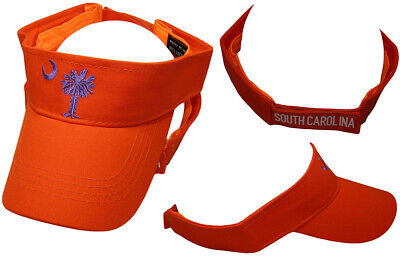 South Carolina Orange With Purple Palm & Moon Embroidered Visor