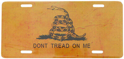 Gadsden Don't Tread On Me Vintage Embossed 6"x12" Aluminum License Plate