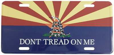 Arizona Gadsden Don't Tread On Me 6"x12" Aluminum License Plate