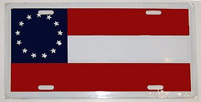 1st National Stars And Bars First National 13 Star 6"x12" License Plate Sign