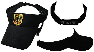 Germany Unofficial Eagle Deutschland Black Embroidered Visor  (RUF)