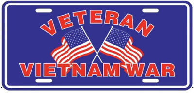 Veteran Vietnam War Embossed License Plate 6"x12" License Plate Sign