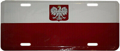 Poland Polish Polska Eagle 6"x12" Aluminum License Plate Sign