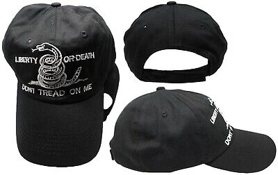 TRUMP 2024 Black Gadsden Culpeper Liberty or Death Dont Tread on Me Hat Cap