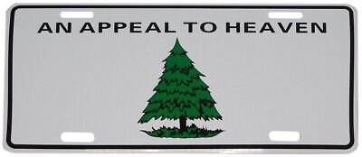 An Appeal To Heaven With Grass White 6"x12" Aluminum License Plate