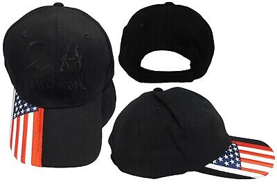 TRUMP 2024 2A We The People Blackout USA Flag On Bill Cotton Adjustable Cap Hat