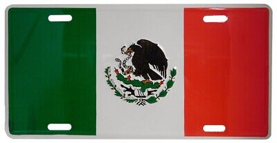 Country of Mexico Mexican (White Border) 6"x12" License Plate