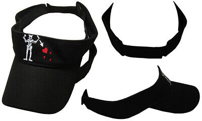 Pirate Blackbeard Edward Teach Black Embroidered Visor