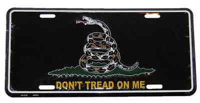 Gadsden Culpepper Culpeper Black Dont Tread 6"x12" License Plate Sign