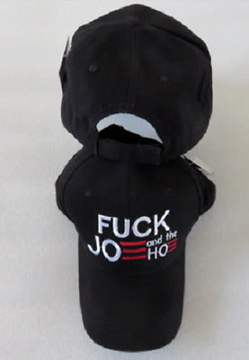 TRUMP 2024 FJB JOE BIDEN SUCKS BLACK USA Adjustable Embroidered Cap Hat R2