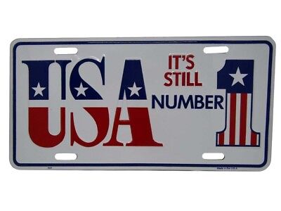 U.S.A. USA It's Still Number 1 One American 6"x12" Aluminum License Plate Tag