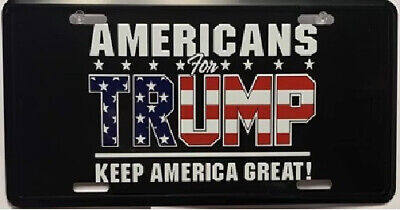 AMERICANS FOR TRUMP 2024 Aluminum Embossed License Plate