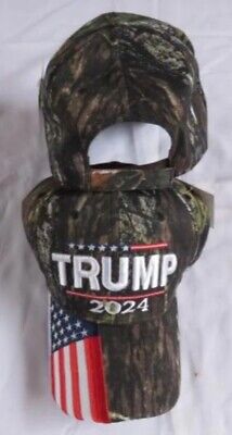 TRUMP 2024 WOODLAND CAMO USA PATRIOTIC STYLE Adjustable Embroidered Cap Hat