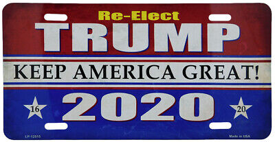 Re-Elect Trump Keep America Great! 2020 Aluminum 6"x12" License Plate