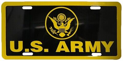 United States Army Eagle Black & Yellow 6"x12" License Plate-Officially Licensed