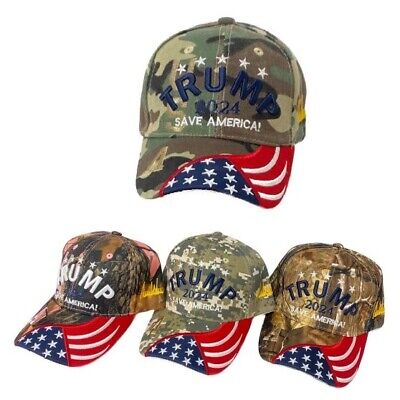 Trump 2024 SAVE AMERICA USA Embroidered BASEBALL Cap Hat (REALTREE CAMO)