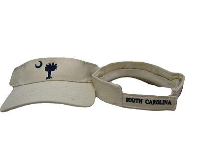 Bone White Carolina Palmetto Crescent Visor