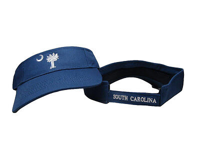 Citadel Royal Blue South Carolina Palmetto Crescent Visor Cap Embroidered Hat