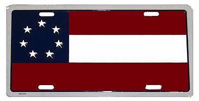 1st National Stars And Bars 7 Star 6"x12" License Plate Sign First National