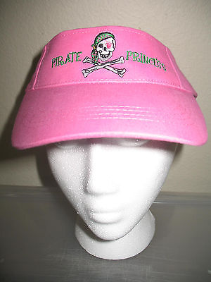 Jolly Roger Pirate Princess Pink Visor