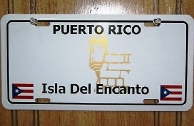 Puerto Rico Isla Del Encanto Flag 6"x12" Aluminum License Plate Tag