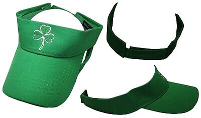 Irish Ireland Shamrock Celtic Green Embroidered Saint Patrick Day Visor Cap Hat