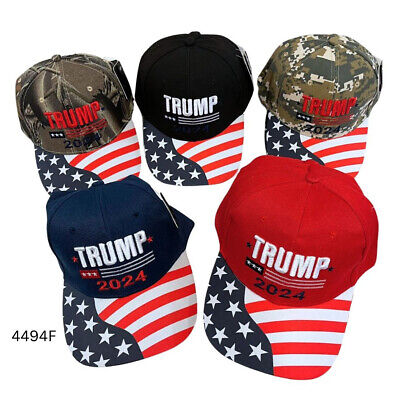 TRUMP 2024 USA FLAG SHADOW EMBROIDERED HAT CAP (ACU CAMO) L3